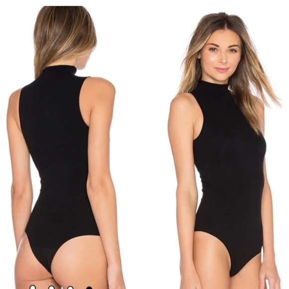 Commando Mockneck Seamless Bodysuit Black One Size - Picture 1 of 6